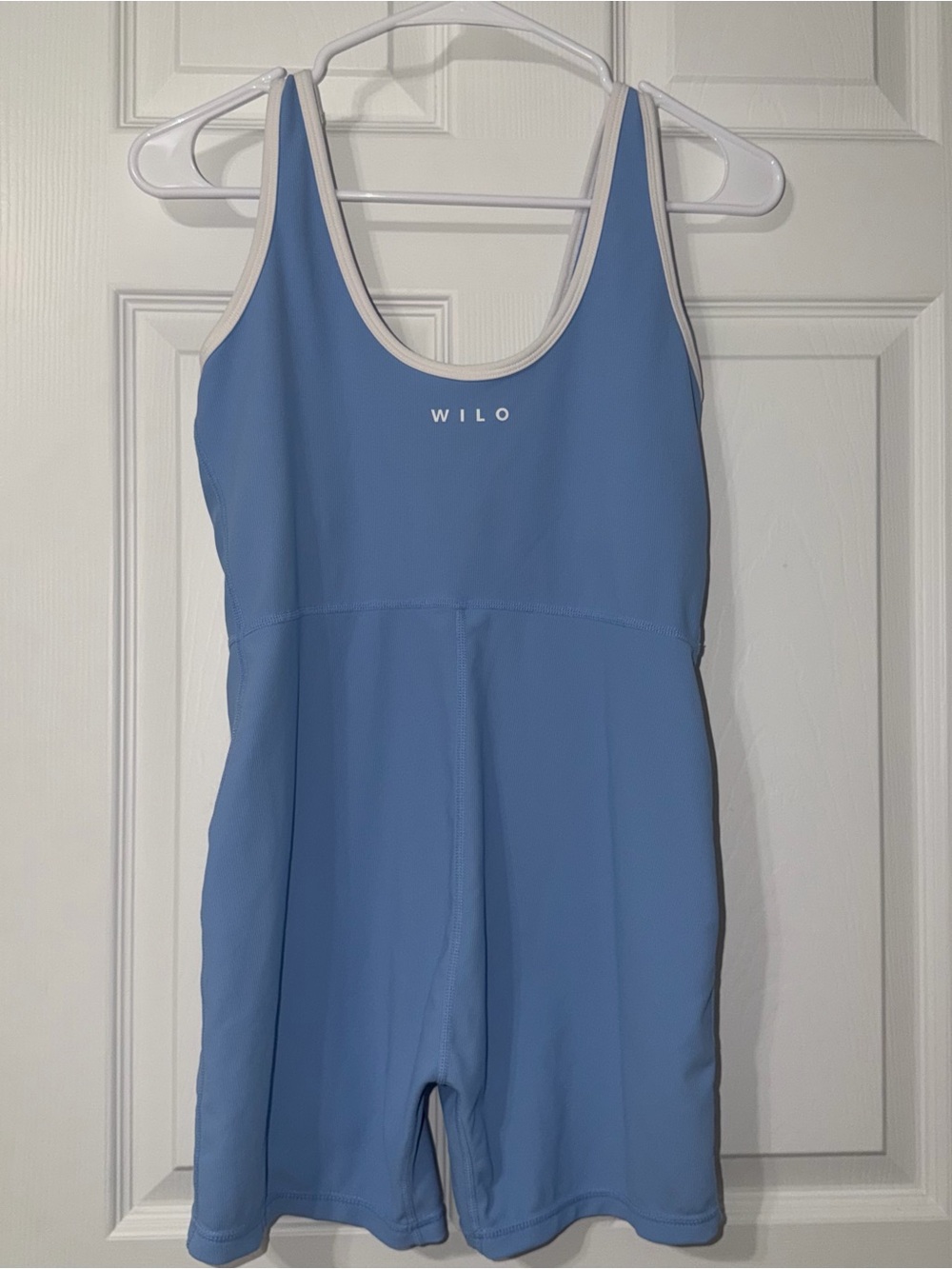 Wilo The Label Athletic Short Rib Light Blue Romper Size M - Picture 2 of 6